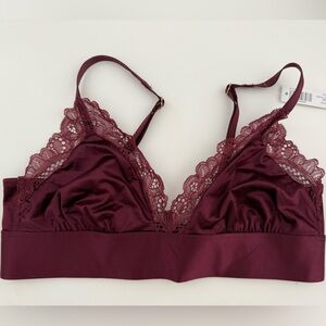 Soma Burgundy Lace Bralette